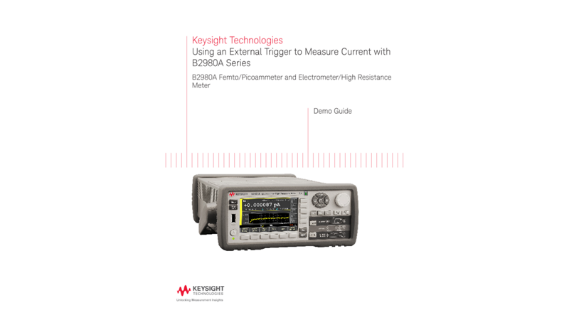 Using an External Trigger to Measure Current with B2980A Series